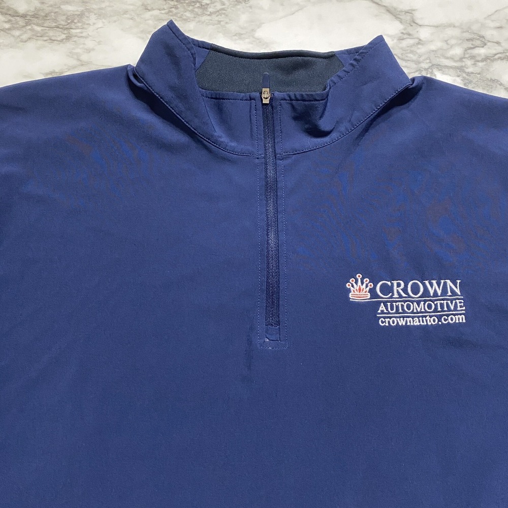Nike Dri-Fit Crown Automotive Men's Sweatshirt Size XL Blue Long Sleeve 746102 - Picture 2 of 12
